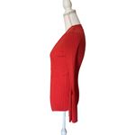 CAbi  Womens XS Red Ribbed Knit Bell Sleeve Cardigan Button Front Photo 2