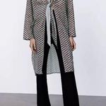 ZARA Women's The Lissie Shirt Size Medium Swim Cover Up Tie Front Mint Brown NEW Photo 2