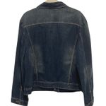 Chico's Platinum Denim Jacket Womens Size 3 (XL) Blue Jean Button Front Pockets Photo 2