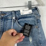 New Celebrity Pink Festival Denim Shorts Fringed Hem Distressed 9/29 High Rise Blue Photo 4