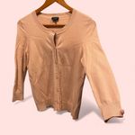 Talbots Cute creamy blush pearly button pima cotton lightweight cardigan Photo 1