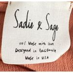 Sage Sadie & USA Burnt Umber Long Sleeve Cropped Top Rayon Blouse Wrap V-Neck S Photo 7