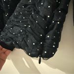 ZARA Brand New Rhinestone Tulle Puff sleeve black top Photo 5
