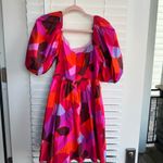 Peach Love  Colorful Puff Sleeve Dress Photo 1