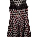 Betsey Johnson Polka Dot Illusion Skater Dress Floral Size 6 Photo 8