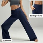 Esoft Set/2 Flare Leg Yoga Work Pants Navy/Black Plus‎ Sz 2X Business Casual # Photo 10