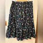 ANTHONY ORIGINAL Plus Size 2X Black Floral Tiered Maxi Skirt Cottagecore Boho Photo 0
