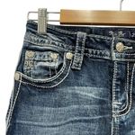 Miss Me Y2K Hailey Skinny Boho Embroidered Rhinestone Dark Wash Jeans Size 25 Photo 7