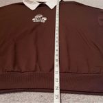 Romwe Brown Mushroom Collared Long Sleeve Sweatshirt Photo 6