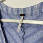Free People Morning Striped Dolman Top Size Small Blue Minimal Beach Blue Fall Photo 3