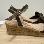 Gaimo Dark Brown Bow Strap Espadrille Wedge Sandals 37/6.5 Photo 5
