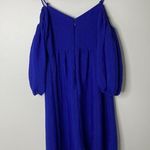Moulinette Soeurs Anthropologie Blue Cold Shoulder Puff Sleeve Carina Dress XS Photo 2