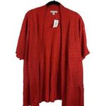 Dress Barn  Women's Cherry Red Cardigan Photo 0