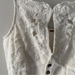 Free People Have My Heart Tank Corset Top Cropped White Lace Button-Up Crop Spaghetti Strap Photo 10