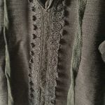 Venus Chic Black Hoodie boho 100% cotton with Lace Detail wide sleeves size M Photo 3