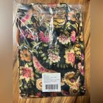 Free People NWT  Dreamy Days Pajama Set Small Graphite Iron Combo Tiger Photo 3