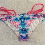 Victoria's Secret Victoria’s Secret Cheeky Strappy Neon Floral Bikini Bottoms Medium Photo 0
