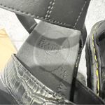 Dr. Martens NEW NWT Blaire Gunmetal Wild Croc Emboss Leather Sandals Size US 7 Photo 6