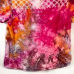 J.Crew Size 6 Top Handmade Tie Dye Embroidered Linen Pink Preppy Boho 1092 Photo 10
