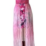 Stunning boutique mini dress with sheer maxi overlay Pink Photo 2