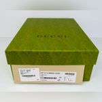 Gucci  Pink Metallic Leather Ankle Strap GG Crystal Logo Heel Sandals Sze EU 40 Photo 2