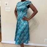 New Tatyana Cruiser Dress Blue Bicycle Wheels Swing Midi Dress Women's Size S Photo 3