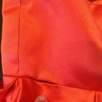 Women’s Strapless Orange Satin Full Length Prom Party Formal Dress Size L *READ Size L Photo 10