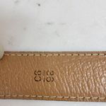 Vintage Mens Belt 36/90 Black Genuine Leather Ostrich Gold Box Frame Buckle Photo 14