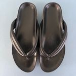 Vince Forest Black Espadrille Thong Platform Slide Sandals Photo 7