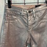 AG Adriano Goldschmied NWOT  Pink Faux Leather Skinny Jeans Photo 3