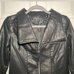 Lulus Size Small Up on a Tuesday Black Vegan Cropped Leather Jacket Photo 4