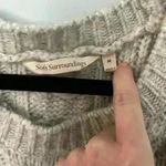 Soft Surroundings  Cold ShoulderChunky Cable Knit Sweater Photo 2