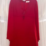 ALC Frank A.L.C. Eve Long Sleeve Red Scalloped Mini Dress Photo 2