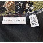 Susan Graver  Size 2XP Knit Open Cardigan Brown Green Paisley Floral Resort‎ Photo 3