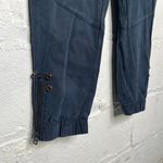 Pam & Gela Revolve  Women's Lace Up Navy Blue Jogger Tencel Pants Size Small Photo 2