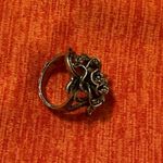 Woman’s Marcasite Silver Tone Floral Design Rose Ring ! Multiple Photo 2