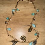 NWT Lucky Brand Coastal Surf‎ Shell Pearl Turquoise Adjustable Necklace Charms Photo 0