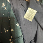 Bobeau  Women's Pull-On Skirt Size S Navy Blue Floral Knee Length Flare Photo 4