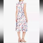 Tahari  Floral Midi Dress with Belt Size 6 Photo 2