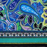 Laundry by Shelli Segal Paisley Print Shift Dress in Bright Blue Beret - Size L Photo 1