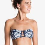 Roxy NWT Visual Touch Bandeau bikini top- Large Blue Photo 2