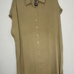 Torrid  Olive Green Drop Shoulder Shirt Dress Tunic Button Up Plus Size 4X Photo 0