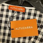 Altuzarra 💕💕 Donrine Seersucker Gingham Midi Dress ~ Black Ivory 42 EU NWT Photo 13