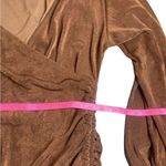 l*space L* Melissa Dress Coffee Brown Long Sleeve Shimmery Medium Mini Dress Photo 6