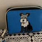 Marc Tetro Wristlet Wallet Schnauzer Dog Blue Zip Around Interior Compartments Photo 0