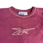 Reebok Vintage  Women's Small Cropped Embroidered Logo Raglan Crewneck Sweatshirt Photo 1