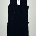 Naked Cashmere Black Sleeveless Double Button Dress Pockets Women Size Large NWT Photo 0