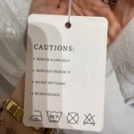 White Lace Sheer Long Sleeve Boatneck Top Sz M NWT Size M Photo 8