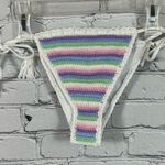 Capittana Women’s Trinidad Swim Bikini Bottoms Crocheted Rainbow Handmade S NWT Photo 1