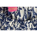 Lilly Pulitzer  NEVIE OFF-THE-SHOULDER TOP *KRILLIN IT* OYSTER BAY BLUE WHITE Photo 5